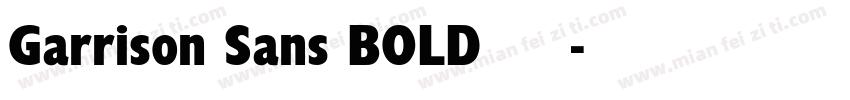 Garrison Sans BOLD 语言英文字体转换